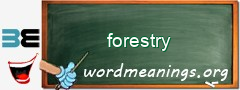 WordMeaning blackboard for forestry